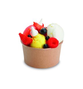Pot à dessert marron Ø 9,6 cm 5,2 cm 25 cl Alphaform (50 pièces)