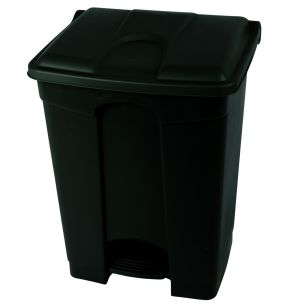 Antibacteriële pedaalemmer plastic 70 L zwart Probbax