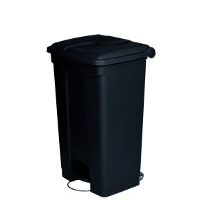 Antibacteriële pedaalemmer plastic 90 L zwart Probbax