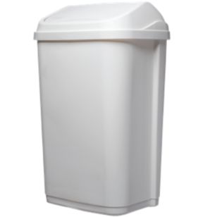 Poubelle plastique 10 L blanc Probbax