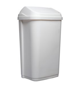 Poubelle plastique 50 L blanc Probbax
