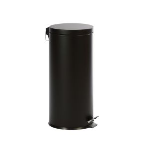 Poubelle à pédale acier 30 L noir Probbax