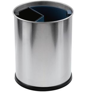 Corbeille de tri 2 bacs 13 L Ø 24,5 cm 30 cm Probbax