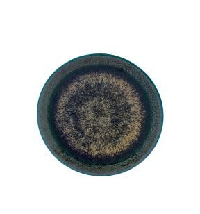 Dessertbord rond groen geglazuurd aardewerk Ø 21 Palazzo Medard De Noblat