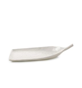 Palette porcelaine culinaire Blanc albâtre 36x21x8,5 cm Yli Revol