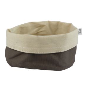 Corbeille rond taupe coton Ø 17 cm 8 cm Artiss Pro.mundi