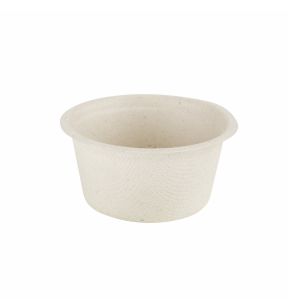 Pot beige en bagasse Ø 6,4 cm 3,1 cm Earth Essentials (50 pièces)