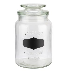 Pot met deksel en etiket voor krijt glas Ø 11 18 1 L Aps