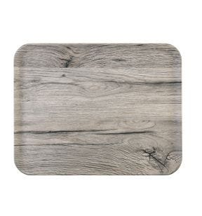 Plateau polyester chêne gris 46x36 cm Profil 2 Biosourcé Platex