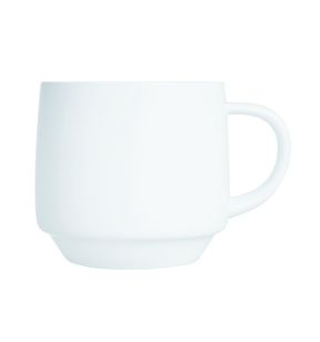 Tasse avec anses rond blanc verre opal 25 cl Ø 10,6 cm Intensity Baril Arcoroc