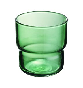 Gobelet forme basse vert verre trempé 22 cl Log Brush Arcoroc