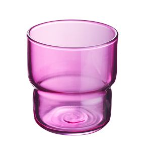 Gobelet forme basse rose verre trempé 22 cl Log Brush Arcoroc