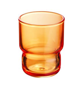 Lage beker oranje glass gehard 16 cl Log Brush Arcoroc