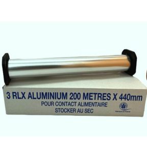 Rol aluminiumfolie grijs 200 m x 45