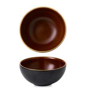 Bol conique noir porcelaine vitrifiée Ø 15,5 cm Nourish Churchill