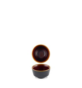 Pot à sauce rond Tokyo Black porcelaine vitrifiée Ø 8 cm Kochi Churchill