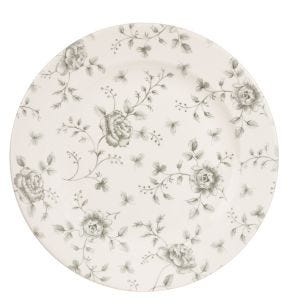 Plat bord rond Grey Rose Chintz pattern porselein Ø 27.6 Vintage Prints Churchill