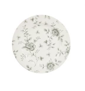 Plat bord rond Grey Rose Chintz pattern porselein Ø 21 Vintage Prints Churchill