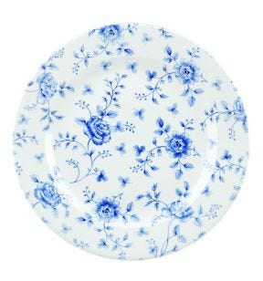 Assiette plate rond Rose Chintz Prague Blue porcelaine Ø 30,5 cm Vintage Prints Churchill