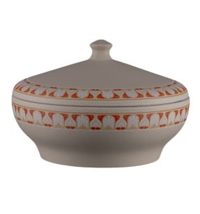 Soupière avec couvercle rond baantna argila Décor Rangeen porcelaine Ø 23,7 cm Earth Rak