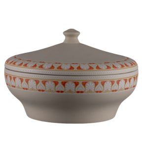 Soupière avec couvercle rond baantna argila Décor Rangeen porcelaine Ø 27,2 cm Earth Rak