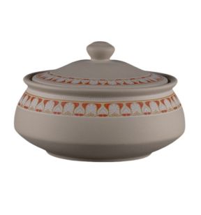 Bol avec couvercle rond baantna argila Décor Rangeen porcelaine Ø 16,5 cm Earth Rak