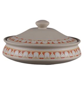 Bol avec couvercle rond baantna argila Décor Rangeen porcelaine Ø 19,5 cm Earth Rak