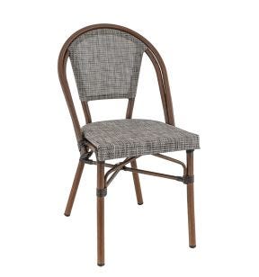 Chaise de terrasse gris 85x49x55 cm Reims Flexmob