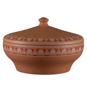 Soupière avec couvercle rond baantna tero Décor Rangeen porcelaine Ø 27,2 cm Earth Rak