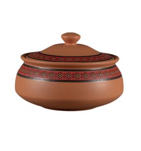 Bol avec couvercle rond baantna tero Décor Utsav porcelaine Ø 18,5 cm Earth Rak