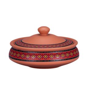 Bol avec couvercle rond baantna tero Décor Utsav porcelaine Ø 15,5 cm Earth Rak