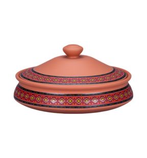 Bol avec couvercle rond baantna tero Décor Utsav porcelaine Ø 16,5 cm Earth Rak