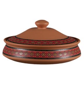 Bol avec couvercle rond baantna tero Décor Utsav porcelaine Ø 19,5 cm Earth Rak