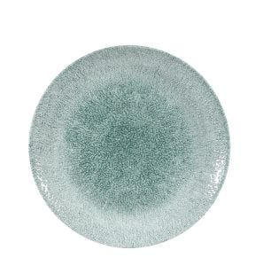 Assiette plate rond vert porcelaine vitrifiée Ø 28,8 cm Raku Churchill