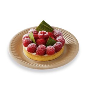 Assiette carton marron Ø 18 cm Alphaform (50 pièces)