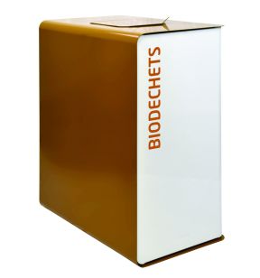 2 x 20L bioafval sorteerstation staal 40 L wit Cubatri Rossignol