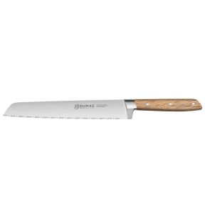 Couteau à pain 20 cm inox bois crantée Signature Chene Vert 32 Dumas