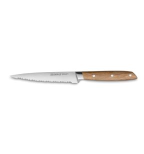 Couteau d'office 12 cm inox bois microdentée Signature Chene Vert 32 Dumas