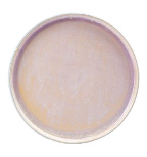 Assiette coupe plate rond rose porcelaine vitrifiée Ø 27 cm Rosy Astera