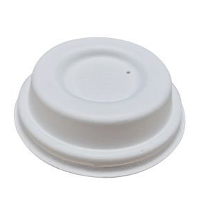 Couvercle rond blanc bagasse Ø 6,3 cm Huhtamaki (50 pièces)