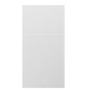 Serviette lunch blanc non tissé 40x40 cm pliée en 8 Basik Soft Essentials Collection (50 pièces)