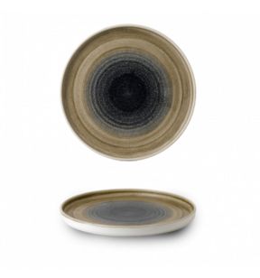 Assiette à bord droit rond aqueous bayou porcelaine vitrifiée Ø 26 cm Stonecast Churchill