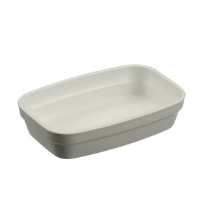 Ravier rectangulaire Blanc Coton fibre végétale 14 cm Liliroc Saint Romain
