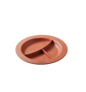 3-compartimentenplaat rond terracotta plantaardig Ø 23.5 Liliroc Saint Romain