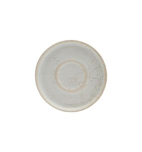 Sous tasse à thé rond beige grès émaillé Ø 14 cm Sand Accolade