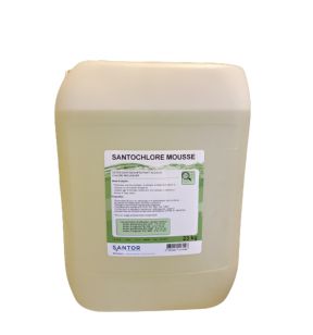 Détergent désinfectant alcalin chloré moussant 23 KG Santochlore Mousse Santor