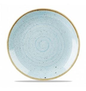 Assiette coupe plate rond duck egg porcelaine vitrifiée Ø 26 cm Stonecast Churchill