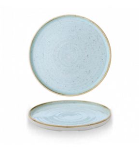 Assiette plate organique rond duck egg porcelaine vitrifiée Ø 26,4 cm Stonecast Churchill