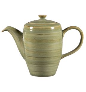 Koffiekan met deksel smaragd porselein 35 cl Ø 8.8 Rakstone Spot Rak