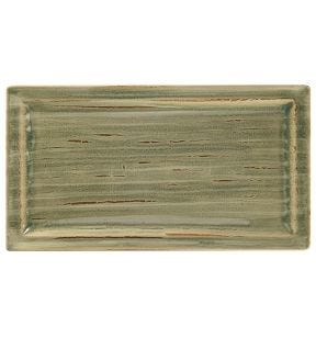 Assiette plate rectangulaire Emerald porcelaine 38,5x21 cm Rakstone Spot Rak